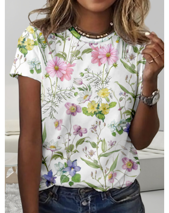 Floral Simple T-Shirt